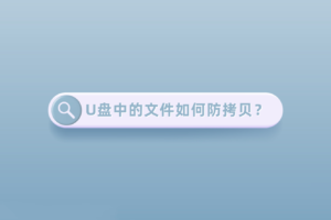 U盘中的文件如何防拷贝？