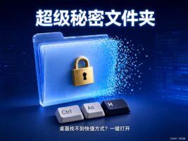 超级秘密文件夹桌面找不到快捷方式？3秒教你打开软件（快捷键+运行命令）
